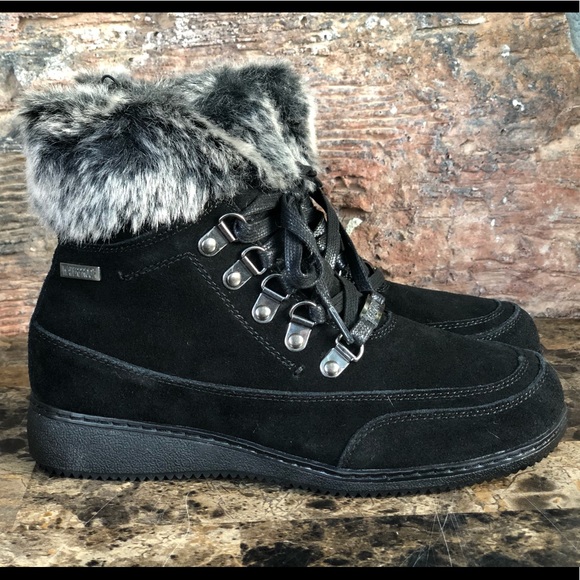 Khombu Women's Francie Boots with Faux Fur Trim - Picture 2 of 12